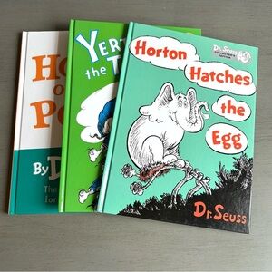 Dr. Seuss Children's Books-Yertle the Turtle, Hop On Pop, Horton Hatches The Egg